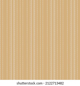 Seamless French country kitchen stripe fabric pattern print. Blue yellow white vertical striped background. Batik dye provence style rustic woven cottagecore textile. 