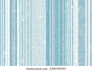 seamless french country side stripe structure fabric textures striped blue background. Batik dye style rustic woven coastal cottage home textile decoration, digital print or weaving design