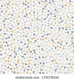 Seamless french farmhouse dotted confetti sprinkles pattern. Provence linen shabby chic style. Hand drawn rustic texture background. Scandi wallpaper home decor swatch. Striped textile all over print