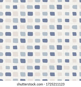 Seamless french farmhouse stripe pattern. Provence blue linen shabby chic style. Hand drawn texture. Yellow blue background. Interior wallpaper home decor swatch. Modern retro textile all over print
