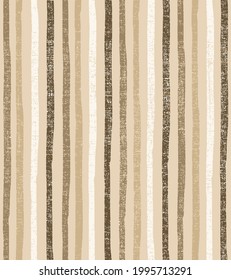 Seamless french farmhouse woven linen stripe texture. Natural pattern background. Organic ticking fabric for kitchen towel material. autumn Pinstripe allover print,