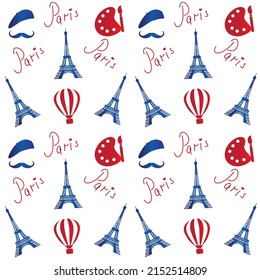 Seamless French Pattern Background Stock Vector (Royalty Free ...