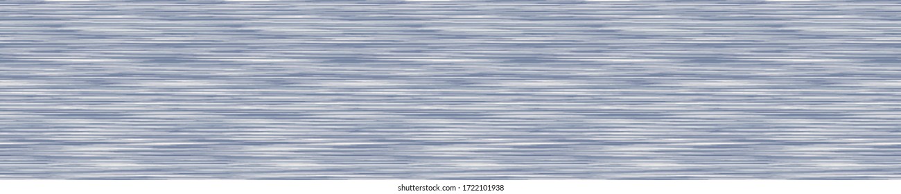 Seamless french variegated marl heather border background. Woven cotton textile. Blotched striped banner fabric trim. Vector soft linen pattern edge.  Mottled melange space dye textile effect