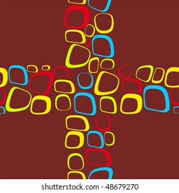 Seamless fresh background from mix geometric figure