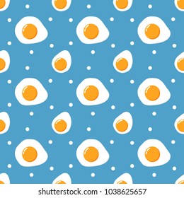 Seamless Fried egg, boiled egg Pattern Background Wallpaper Isolated