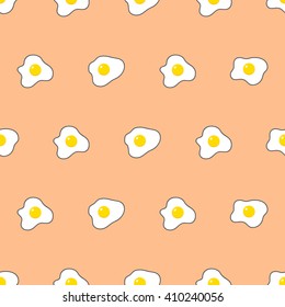 Seamless fried egg pattern.