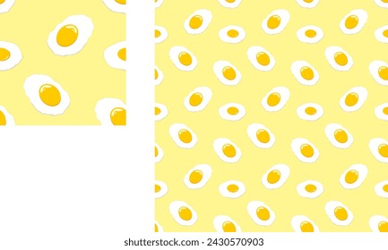 seamless with fried eggs pattern background vector image