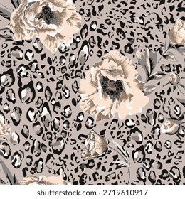 Patrón de flores sin costuras hecho de tela tradicional para la moda. Simple, adecuado para la impresión rotativa sobre un fondo oscuro. Diseño Básico de la tela del ilustrador de la fabricación 