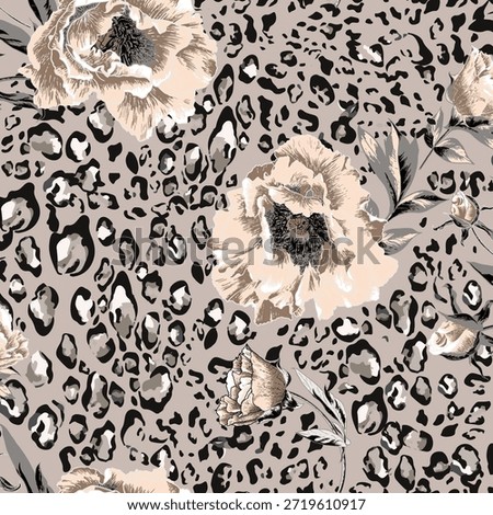 Seamless frlower pattern made from traditional fabric for fashion. Simple, suitable for rotary printing on a dark background. Basic Manufacture illustrator fabric design 