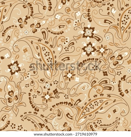 Seamless frlower pattern made from traditional fabric for fashion. Simple, suitable for rotary printing on a dark background. Basic Manufacture illustrator fabric design 