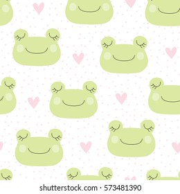 seamless frog pattern vector illustration