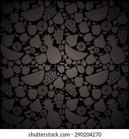Seamless fruit background. Vector Illustration