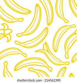 Seamless Fruit Background for Wallpapers and Packaging. Outlines