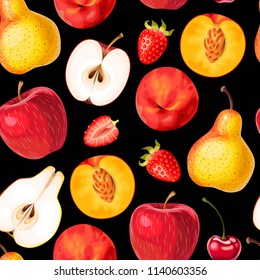 Seamless fruit pattern
