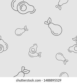 Seamless Fruit Pattern. avocado Fruits Background. wallpaper. Vector