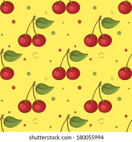 Seamless fruit pattern in bright colors
