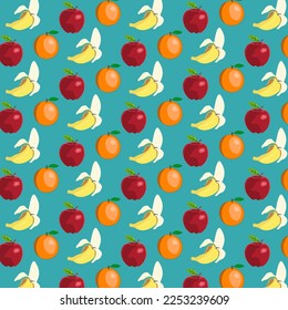 Seamless Fruit Pattern. It can be used for Background, wallpaper, etc.