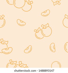 Seamless Fruit Pattern. juicy peach Fruits Background. wallpaper. Vector