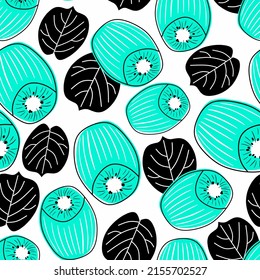 Seamless Fruit Pattern With Kiwifruit