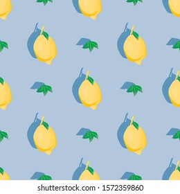 seamless fruit pattern with lemons