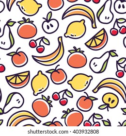 seamless fruit pattern vector