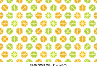 Seamless fruits icon oranges and kiwi concept vector
