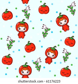 Seamless Fruits Kid Pattern I