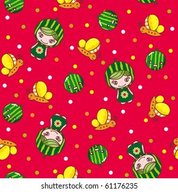 Seamless Fruits Kid Pattern D