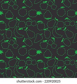 Seamless Fruits on Dark Grey
