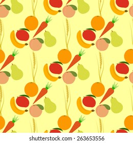 Seamless fruits pattern