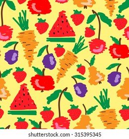 seamless fruits pattern