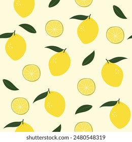 Seamless fruits pattern. Trendy hand drawn textures. Modern abstract design for fabric, paper, cover, interior decor and other users.