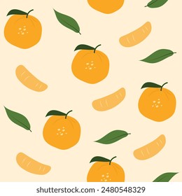 Seamless fruits pattern. Trendy hand drawn textures. Modern abstract design for fabric, paper, cover, interior decor and other users.
