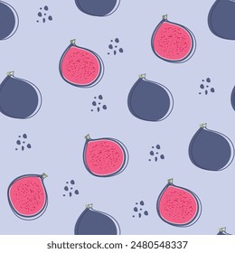 Seamless fruits pattern. Trendy hand drawn textures. Modern abstract design for fabric, paper, cover, interior decor and other users.