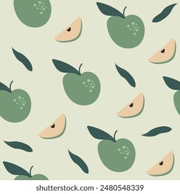 Seamless fruits pattern. Trendy hand drawn textures. Modern abstract design for fabric, paper, cover, interior decor and other users.