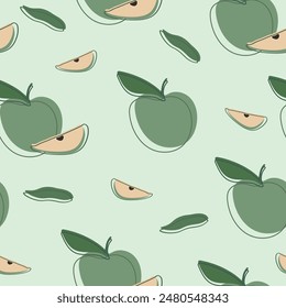 Seamless fruits pattern. Trendy hand drawn textures. Modern abstract design for fabric, paper, cover, interior decor and other users.