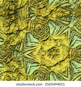Seamless full-color texture with beautiful colorful symmetrical pattern. Creative graphics with attractive design.