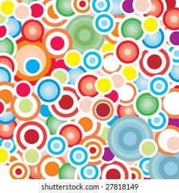 Seamless fun circles background