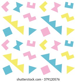 seamless fun geometric pattern design. vector illustration