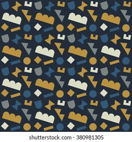 seamless fun geometric pattern design. vector illustration