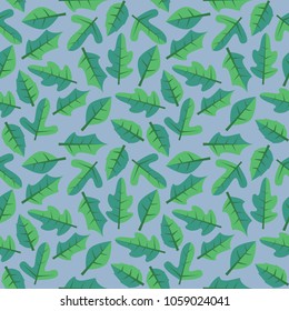 seamless fun pattern with colorful leaf shape element