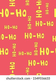 seamless fun winter pattern, ho-ho vector pattern, christmas vector pattern