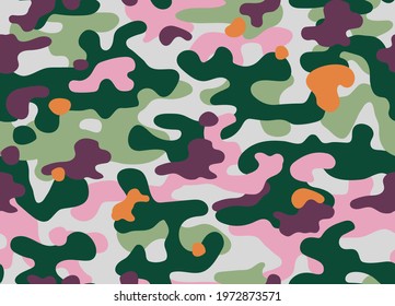 Seamless funky camo repeat pattern 