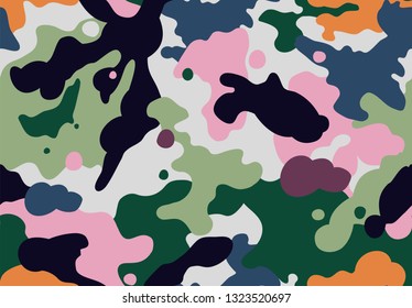 Seamless Funky Camouflage Pattern