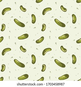 
seamless funky pattern with cucumbers / vector illustration