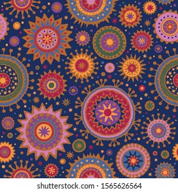 Seamless funny firework abstract pattern