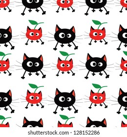 seamless funny kitten background