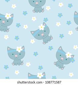 The seamless with funny kittens