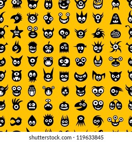Seamless funny monsters.