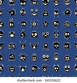 Seamless funny monsters. 